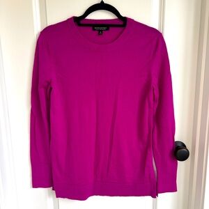 🍌Banana Republic Extra Fine Merino Wool Women’s Sweater in Fuchsia Pink